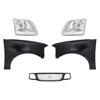 Replacement - 5-Piece Kit (Driver and Passenger Side Headlights, Grille, Driver and Passenger Side Fenders) (Standard Line)