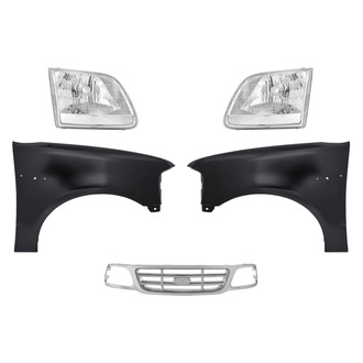 Replacement - 5-Piece Kit (Driver and Passenger Side Headlights, Grille, Driver and Passenger Side Fenders) (Standard Line)