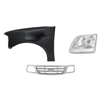 Replacement - 3-Piece Kit (Driver Side Headlight, Grille, Front Driver Side Fender) (Standard Line)