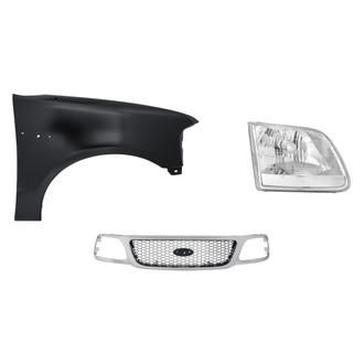 Replacement - 3-Piece Kit (Passenger Side Headlight, Grille, Front Passenger Side Fender) (Standard Line)