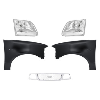 Replacement - 5-Piece Kit (Driver and Passenger Side Headlights, Grille, Driver and Passenger Side Fenders) (Standard Line)