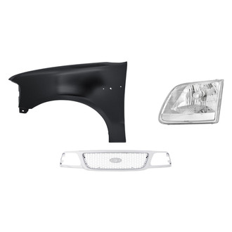 Replacement - 3-Piece Kit (Driver Side Headlight, Grille, Front Driver Side Fender) (Standard Line)