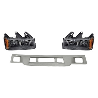 Replacement - 3-Piece Kit (Driver and Passenger Side Headlights, Front Lower Bumper Cover) (Standard Line)