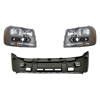 Replacement - 3-Piece Kit (Driver and Passenger Side Headlights, Front Bumper Cover) (Standard Line)