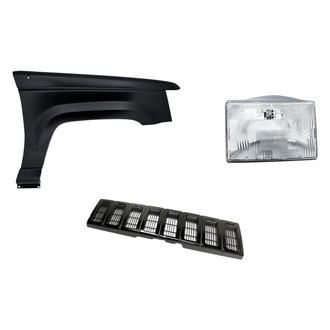 Replacement - 3-Piece Kit (Passenger Side Headlight, Grille, Front Passenger Side Fender) (Standard Line)