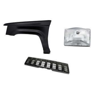 Replacement - 3-Piece Kit (Driver Side Headlight, Grille, Front Driver Side Fender) (Standard Line)