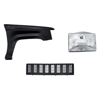 Replacement - 3-Piece Kit (Passenger Side Headlight, Grille, Front Passenger Side Fender) (Standard Line)