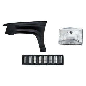 Replacement - 3-Piece Kit (Driver Side Headlight, Grille, Front Driver Side Fender) (Standard Line)