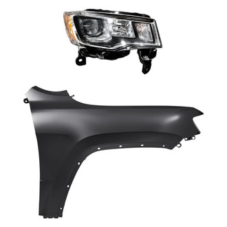 Replacement - 2-Piece Kit (Passenger Side Headlight, Front Passenger Side Fender) (Standard Line)