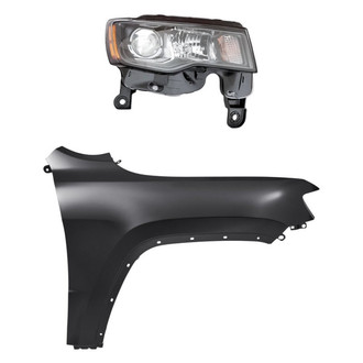 Replacement - 2-Piece Kit (Passenger Side Headlight, Front Passenger Side Fender) (Standard Line)