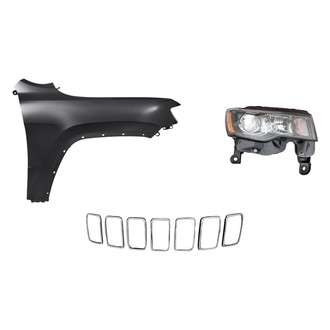 Replacement - 3-Piece Kit (Passenger Side Headlight, Grille Molding, Front Passenger Side Fender) (Standard Line)