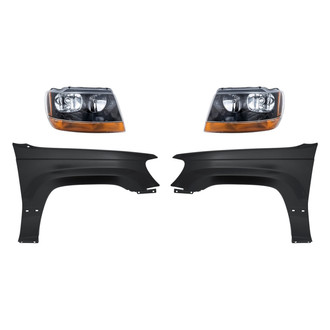 Replacement - 4-Piece Kit (Driver and Passenger Side Headlights, Driver and Passenger Side Fenders) (Standard Line)