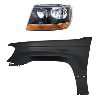 Replacement - 2-Piece Kit (Driver Side Headlight, Front Driver Side Fender) (Standard Line)