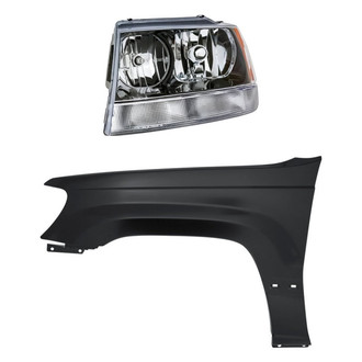 Replacement - 2-Piece Kit (Driver Side Headlight, Front Driver Side Fender) (Standard Line)