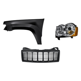 Replacement - 3-Piece Kit (Driver Side Headlight, Grille, Front Driver Side Fender) (Standard Line)