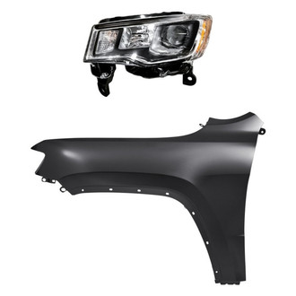 Replacement - 2-Piece Kit (Driver Side Headlight, Front Driver Side Fender) (CAPA Certified)