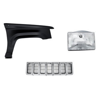Replacement - 3-Piece Kit (Passenger Side Headlight, Grille, Front Passenger Side Fender) (Standard Line)