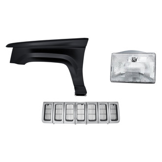 Replacement - 3-Piece Kit (Driver Side Headlight, Grille, Front Driver Side Fender) (Standard Line)