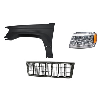 Replacement - 3-Piece Kit (Driver Side Headlight, Grille, Front Driver Side Fender) (Standard Line)