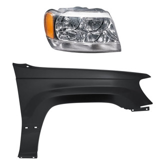 Replacement - 2-Piece Kit (Passenger Side Headlight, Front Passenger Side Fender) (Standard Line)