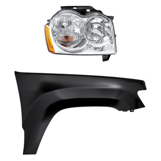 Replacement - 2-Piece Kit (Passenger Side Headlight, Front Passenger Side Fender) (Standard Line)