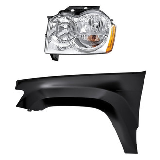 Replacement - 2-Piece Kit (Driver Side Headlight, Front Driver Side Fender) (CAPA Certified)