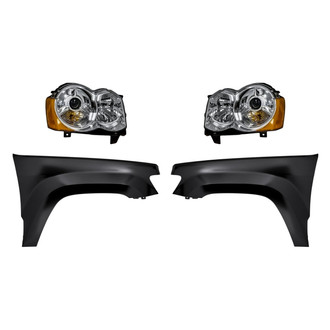 Replacement - 4-Piece Kit (Driver and Passenger Side Headlights, Driver and Passenger Side Fenders) (Standard Line)