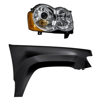 Replacement - 2-Piece Kit (Passenger Side Headlight, Front Passenger Side Fender) (Standard Line)