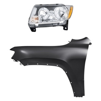 Replacement - 2-Piece Kit (Driver Side Headlight, Front Driver Side Fender) (Standard Line)