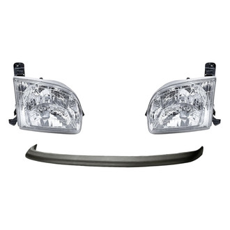 Replacement - 3-Piece Kit (Driver and Passenger Side Headlights, Front Upper Bumper Cover) (Standard Line)