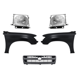 Replacement - 5-Piece Kit (Driver and Passenger Side Headlights, Grille, Driver and Passenger Side Fenders) (Standard Line)