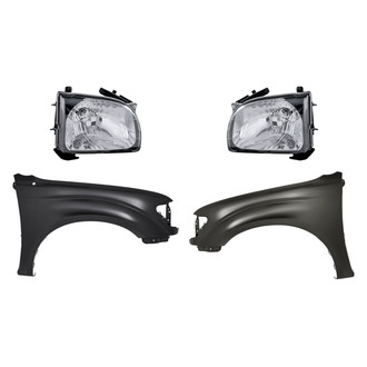 Replacement - 4-Piece Kit (Driver and Passenger Side Headlights, Driver and Passenger Side Fenders) (Standard Line)
