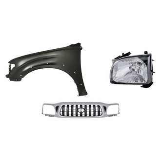 Replacement - 3-Piece Kit (Driver Side Headlight, Grille, Front Driver Side Fender) (Standard Line)