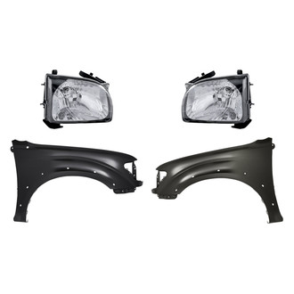 Replacement - 4-Piece Kit (Driver and Passenger Side Headlights, Driver and Passenger Side Fenders) (Standard Line)