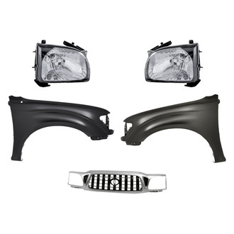 Replacement - 5-Piece Kit (Driver and Passenger Side Headlights, Grille, Driver and Passenger Side Fenders) (Standard Line)