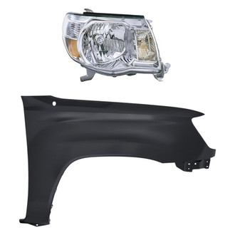 Replacement - 2-Piece Kit (Passenger Side Headlight, Front Passenger Side Fender) (Standard Line)