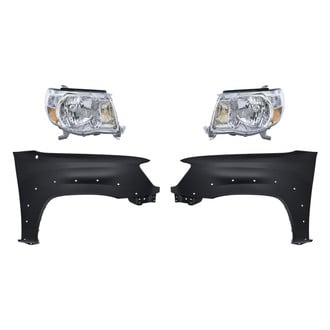 Replacement - 4-Piece Kit (Driver and Passenger Side Headlights, Driver and Passenger Side Fenders) (Standard Line)