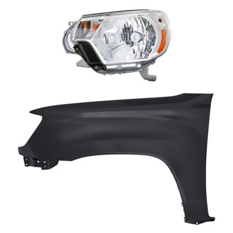 Replacement - 2-Piece Kit (Driver Side Headlight, Front Driver Side Fender) (Standard Line)