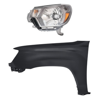 Replacement - 2-Piece Kit (Driver Side Headlight, Front Driver Side Fender) (Standard Line)