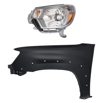 Replacement - 2-Piece Kit (Driver Side Headlight, Front Driver Side Fender) (Standard Line)