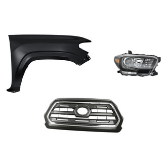 Replacement - 3-Piece Kit (Passenger Side Headlight, Grille, Front Passenger Side Fender) (Standard Line)
