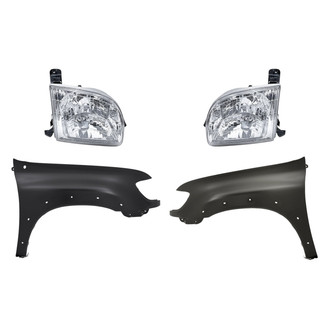 Replacement - 4-Piece Kit (Driver and Passenger Side Headlights, Driver and Passenger Side Fenders) (Standard Line)