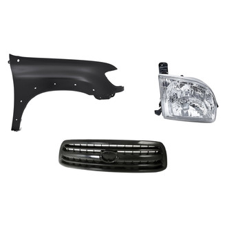 Replacement - 3-Piece Kit (Passenger Side Headlight, Grille, Front Passenger Side Fender) (Standard Line)