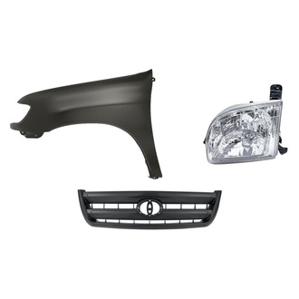 Replacement - 3-Piece Kit (Driver Side Headlight, Grille, Front Driver Side Fender) (Standard Line)