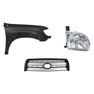 Replacement - 3-Piece Kit (Passenger Side Headlight, Grille, Front Passenger Side Fender) (Standard Line)