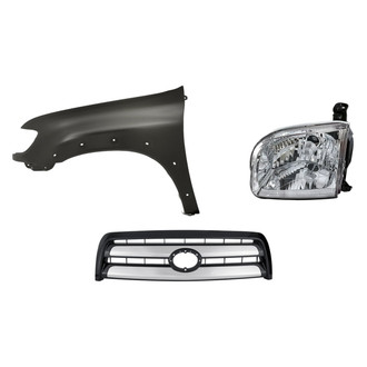 Replacement - 3-Piece Kit (Driver Side Headlight, Grille, Front Driver Side Fender) (Standard Line)