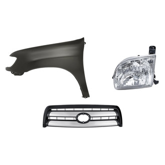 Replacement - 3-Piece Kit (Driver Side Headlight, Grille, Front Driver Side Fender) (Standard Line)