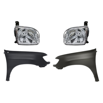 Replacement - 4-Piece Kit (Driver and Passenger Side Headlights, Driver and Passenger Side Fenders) (Standard Line)