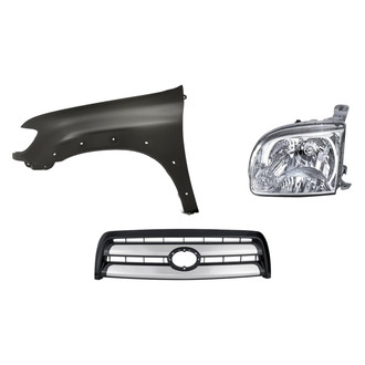 Replacement - 3-Piece Kit (Driver Side Headlight, Grille, Front Driver Side Fender) (Standard Line)