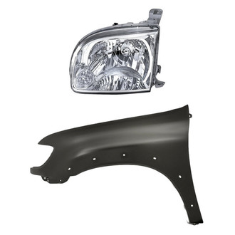 Replacement - 2-Piece Kit (Driver Side Headlight, Front Driver Side Fender) (Standard Line)